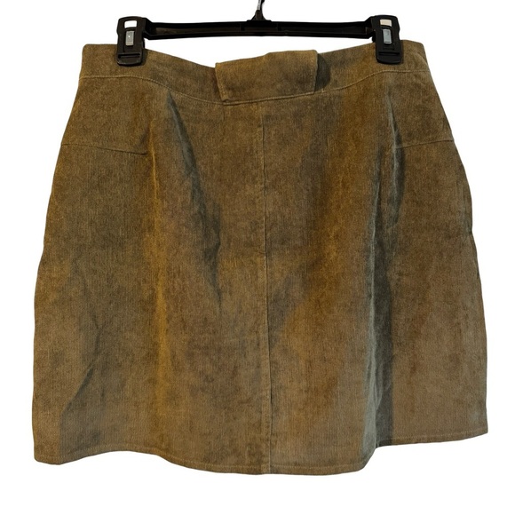 addie Corduroy Mini Skirt- Army Green- Large - Picture 2 of 11